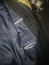 polo pinstripe tailored suit navy