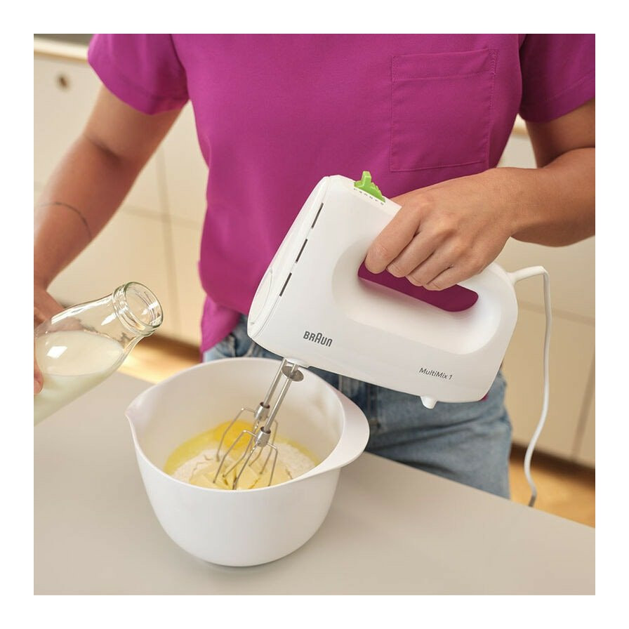 Braun MultiMix 1 HM 1100 Bianco - Sbattitore Elettrico 450W Professionale - 3