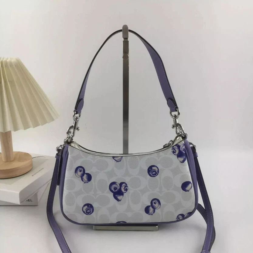 Bolso de Hombro Teri 2 Vías Estampado de Arándanos Cuero Bolso CR292 - Nuevo Outlet Foto 4 de 4