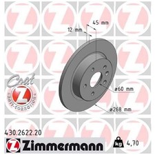 2x Bremsscheibe hinten für Opel Astra J P10 Mokka-Mokka X J13 | 26204827