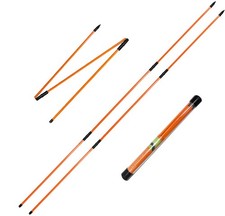 Golf Alignment Sticks Pack of 2 48-inch Collapsible inch, orange-3