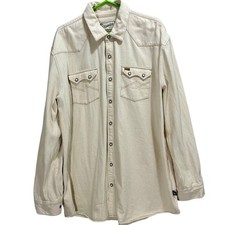 Howler Brothers Pearl Snap Button Down Top Mens XXL Dust Up Denim Snapshirt