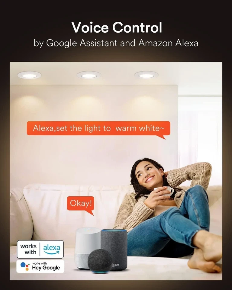 4 x Lumary Einbaustrahler LED Spot Dimmbar Smart RGBW Schwenkbar Ultra Flach 5W - Bild 3 von 4