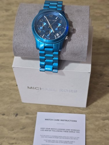Limited-Edition Michael Kors Runway Blue-Tone Watch