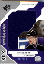 2003-04 SPx #192 Tim Gleason Jersey RC/999 - HKY