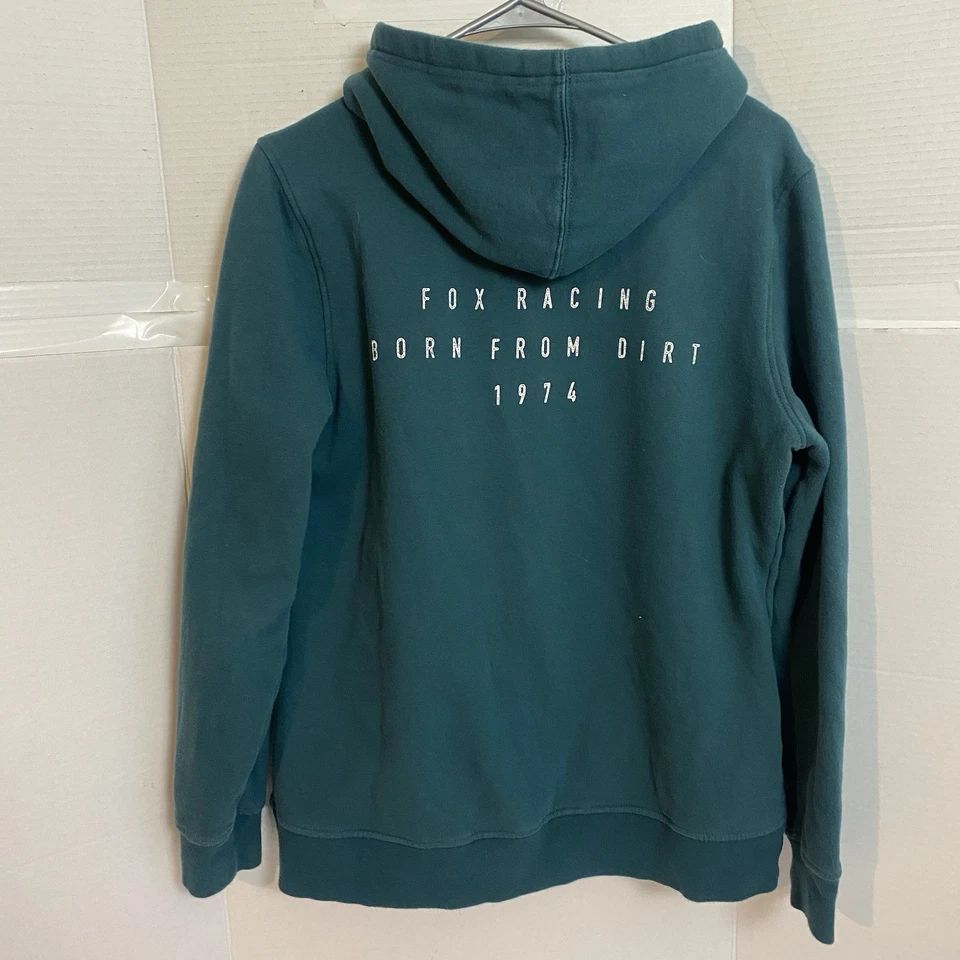 Sudadera con capucha Fox Racing Pull Over para hombre grande Born From Dirt 1974 bolsillo canguro Foto 3 de 4