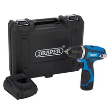 Draper 70328 Cordless Combi Drill Driver Charger 12V Li-ion Battery + Case