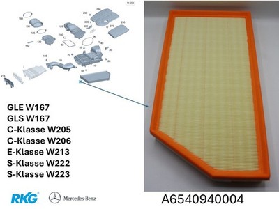 Luftfilter GLE_GLS_C-Klasse_E-Klasse_S-Klasse *A6540940004* Original MB