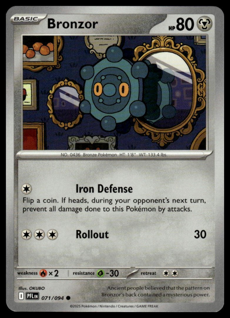 Bronzor ME02: Phantasmal Flames 071/094 Normal NM