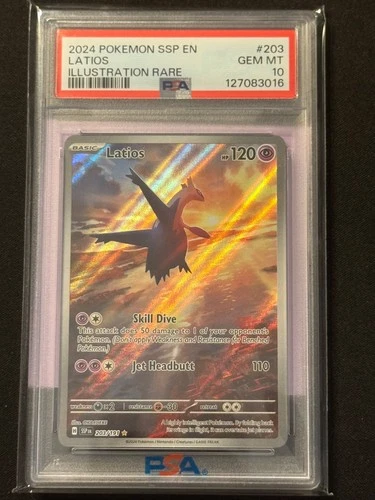 Pokemon Latios Surging Sparks 203/191 Illustration Rare PSA 10 Gem Mint