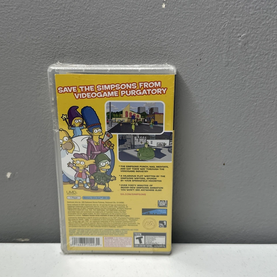 The Simpsons Game (Sony PSP, 2007) Video Game Complete CIB Factory Sealed New - Image 4 of 4