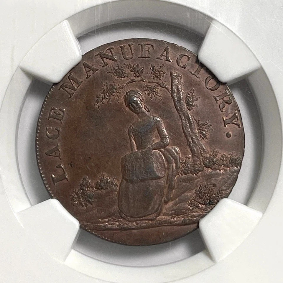 1794 NGC MS63BN Halfpenny Token Lace Manufactory Leighton Berkhamsted Or London - Image 2 of 4