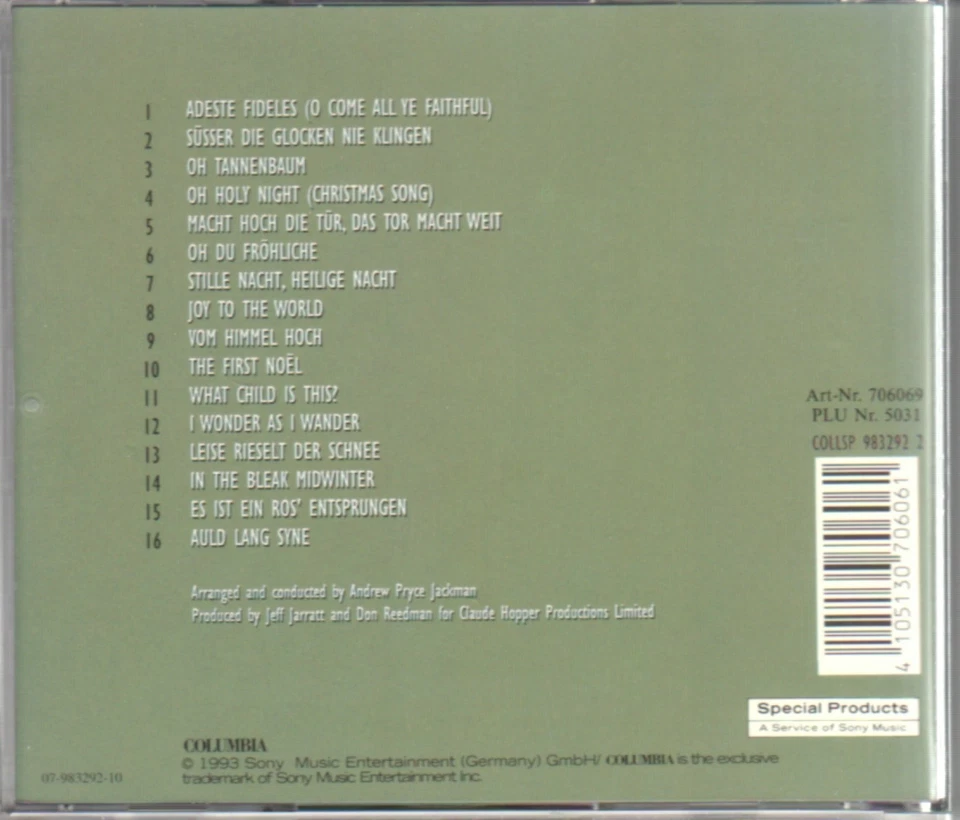 PETER HOFMANN: STILLE NACHT – WEIHNACHTS-CD m. LONDON SYMPHONY ORCHESTRA / 16 TI - Bild 3 von 3