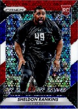 2016 Prizm Sheldon Rankins Red White & Blue Disco RC #243 Saints Houston Texans