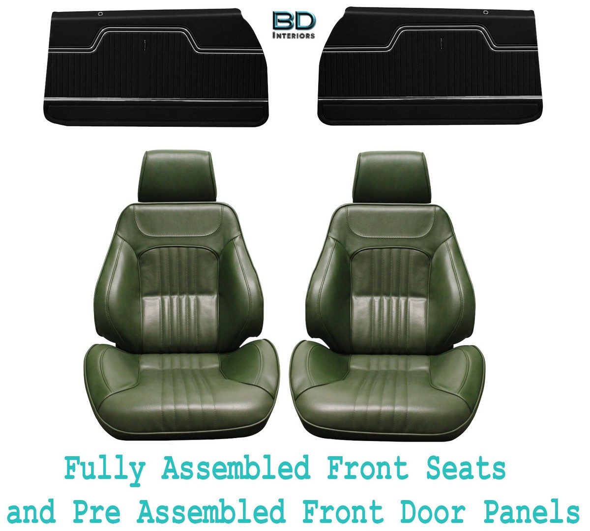 1971-72 Chevelle Touring II Front Bucket Seats Assembled