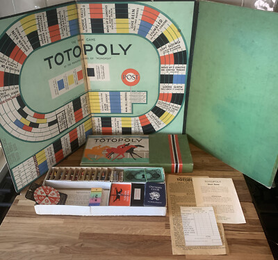 TOTOPOLY 1ere édition de luxe 1938 Jeu de course de chevaux tiercé no