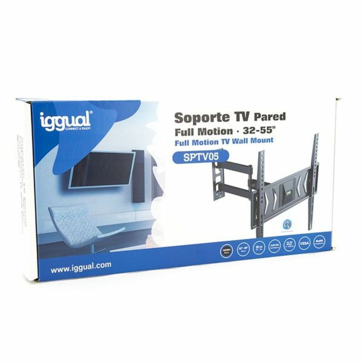 Thumbnail - Tv Halterung Iggual Sptv05 Igg314630 32"-55" 25 Kg