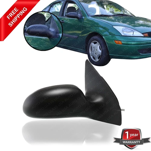 Mirror Textured Black Passenger Side For 2000-2002 Ford Focus