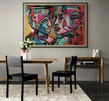 Abstract Portrait Digital Art Bundle of 8 | Printable Wall Decor | Downloadable