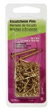 Hillman 18 Ga. x 3/4 in. L Brass-Plated Steel Escutcheon Pins 1 pk 1.5 oz. Pack