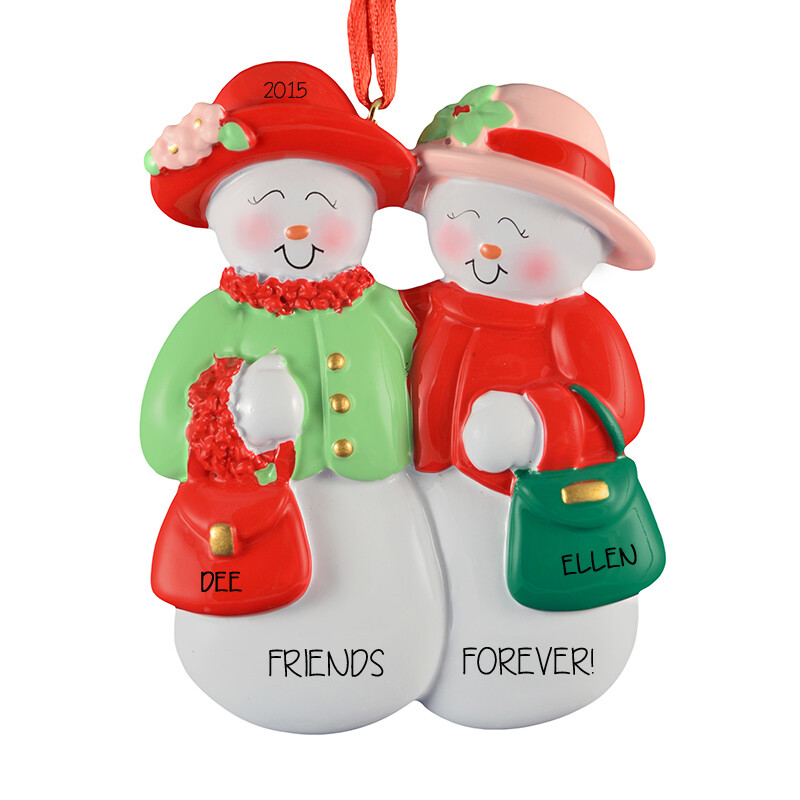 Snow Friends 2 Personalized Christmas Tree Ornament