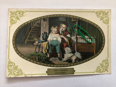 ''Erste Hose'' von Kretschner berühmte Gemälde Mutter und Kind Anfang 1900