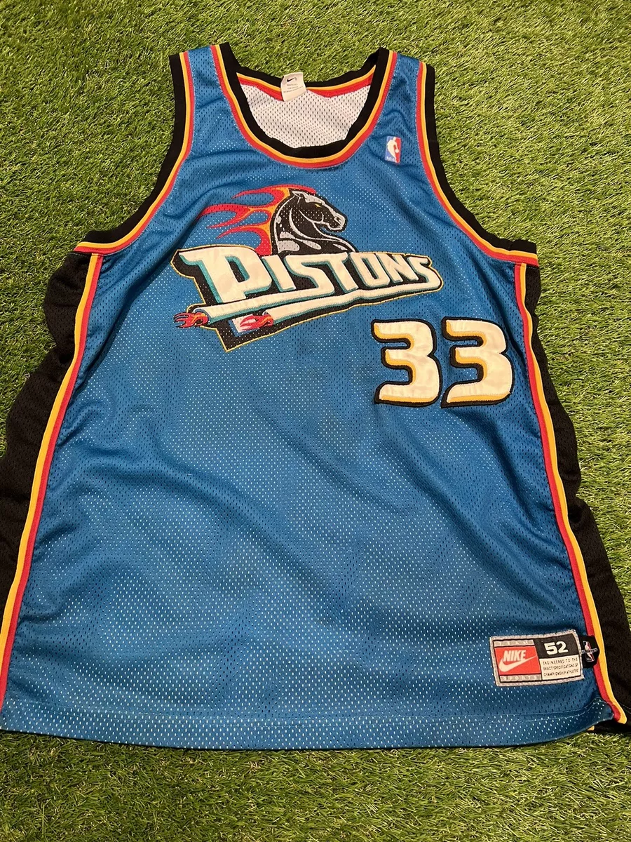 Mens Champion Detroit Pistons Grant Hill Teal NBA Basketball