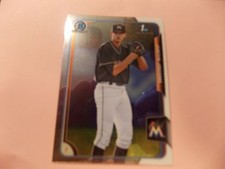 Justin Jacome Miami Marlins 2015 Bowman Chrome Draft Prospect
