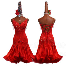 New Latin Dance Dress Competiton Performance Fringe Dress Dance Costume Stage