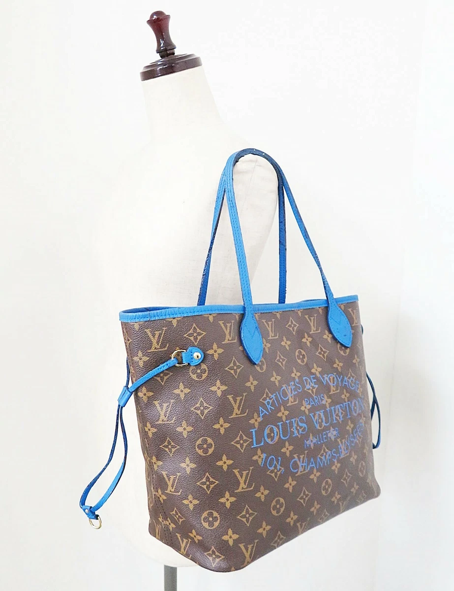 LOUIS VUITTON Grand Bleu Rare Ikat Neverfull MM