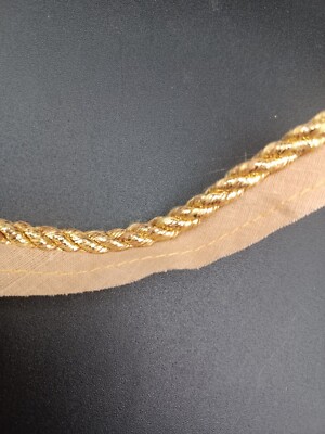 Gold Yellow Sparkler Twisted Lip Corded Upholstery Pillow Trim 4+ yards
