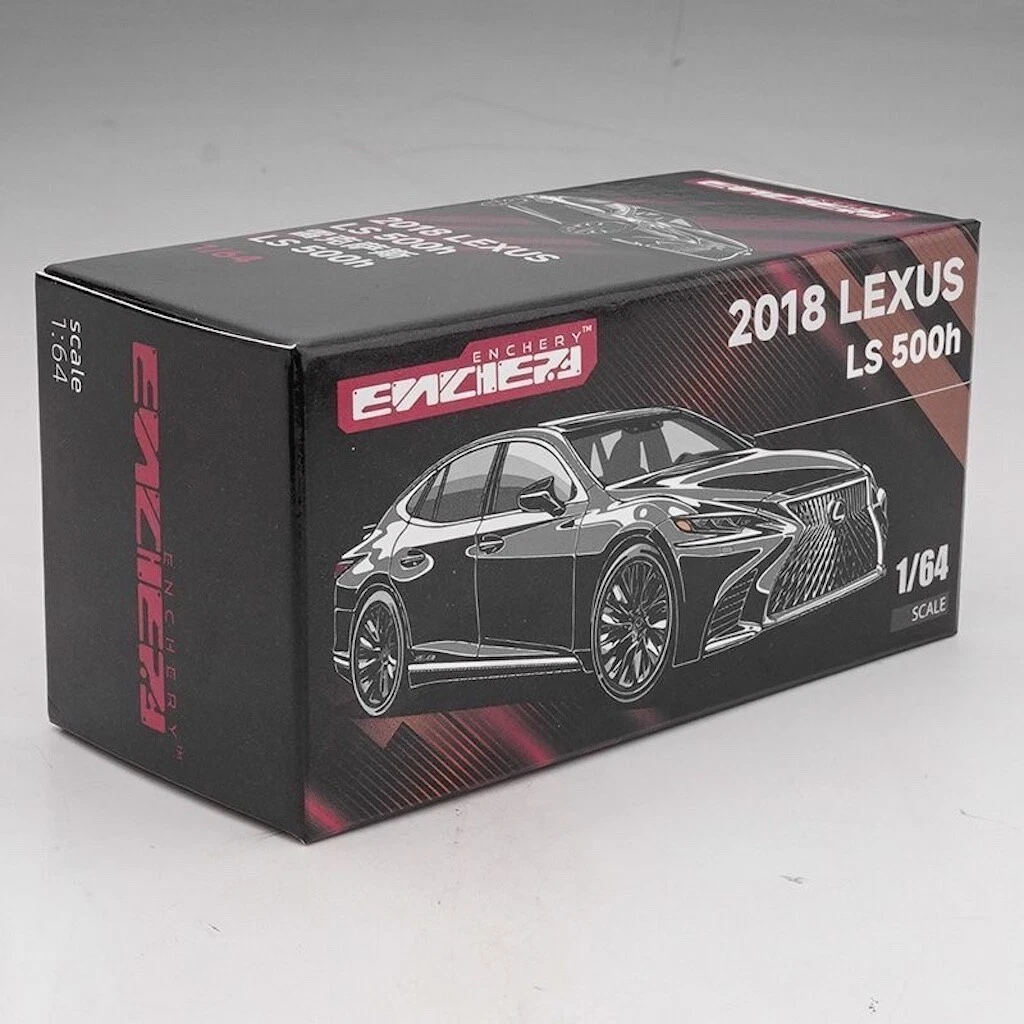 Enchery 1:64 2018 Black LS500h Luxury Sedan Sports Model