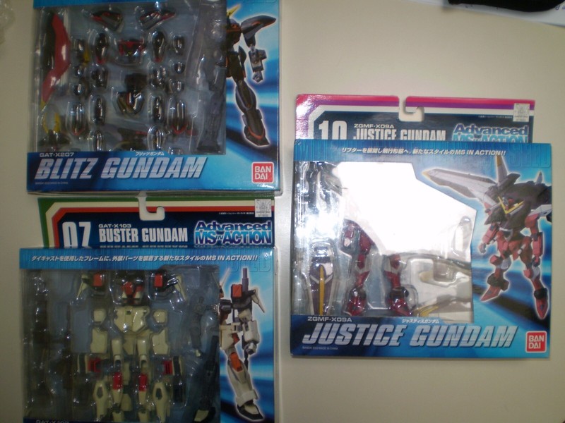 Gundam Seed MS in action: Justice gundam/Blitz gundam/Buster gundam (set of3)