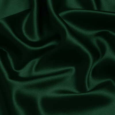Hunter Green 100% Pure Mulberry Silk Fabric by the Yard