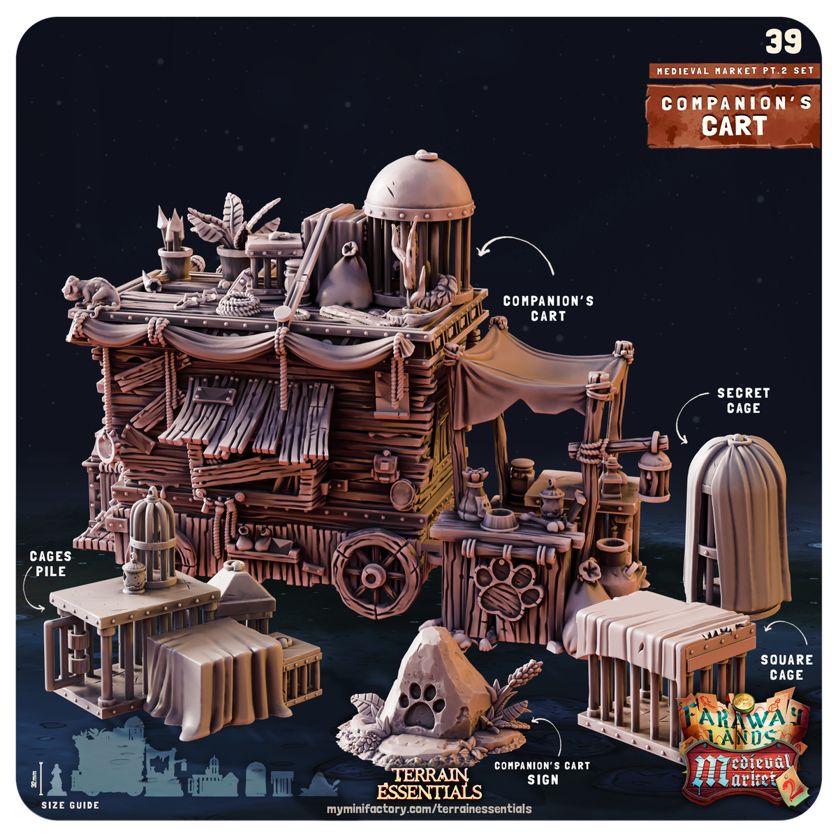 QP3D – Maison de brasserie naine – Paysage de terrain fantastique pour table et RPG 28–32 mm Miniatures Wargame Props DND D&D, impression 3D et peut être peinte
