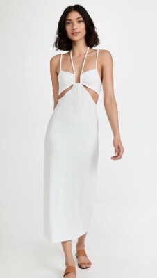 LSPACE Naomi Dress Cream Rib Straps M NWT $139