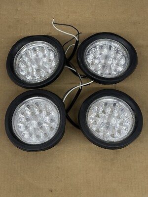 4 Inch White 28 LED Round Backup Reverse Truck Light W/ Grommet & Wiring-Qty 2 - Foto 8