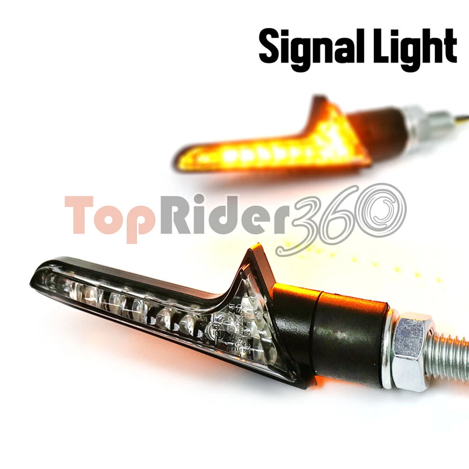 VLINE Clear Front Rear LED Turn Signal Light Indicator For Aprilia Motorcycle - Image 2 of 4