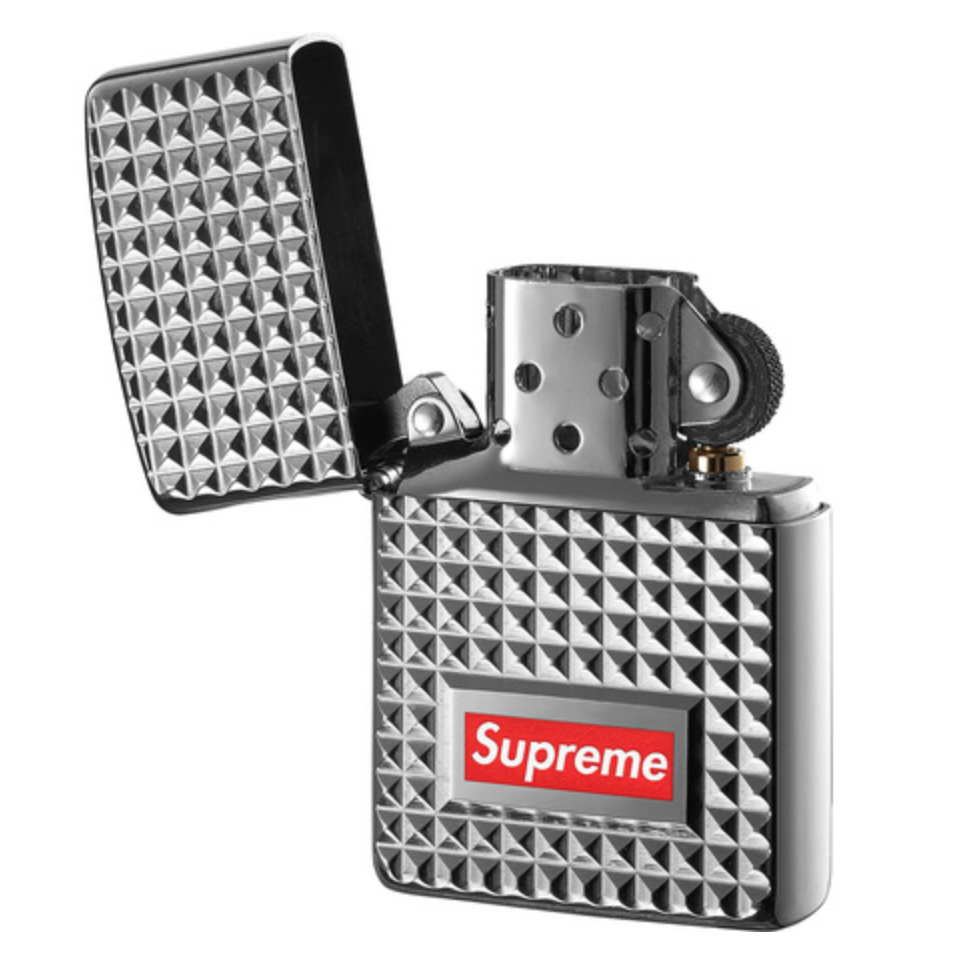 New Supreme Diamond Cut Zippo Lighter Silver With Red Box New Supreme Diamond Cut Zippo Lighter Silver With Red Box