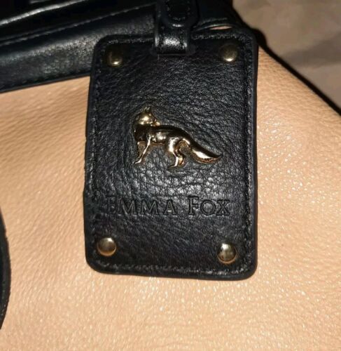 Emma Fox Leder Handtasche Geldbeutel in Camel und Schwarz - Bild 3 von 8