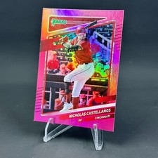 2021 Donruss Baseball Nick Castellanos Cincinnati Reds Base Pink Parallel #196