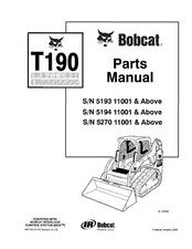 Bobcat T190 Compact Track Loader Parts Manual Diagrams List Book Catalog 6901352