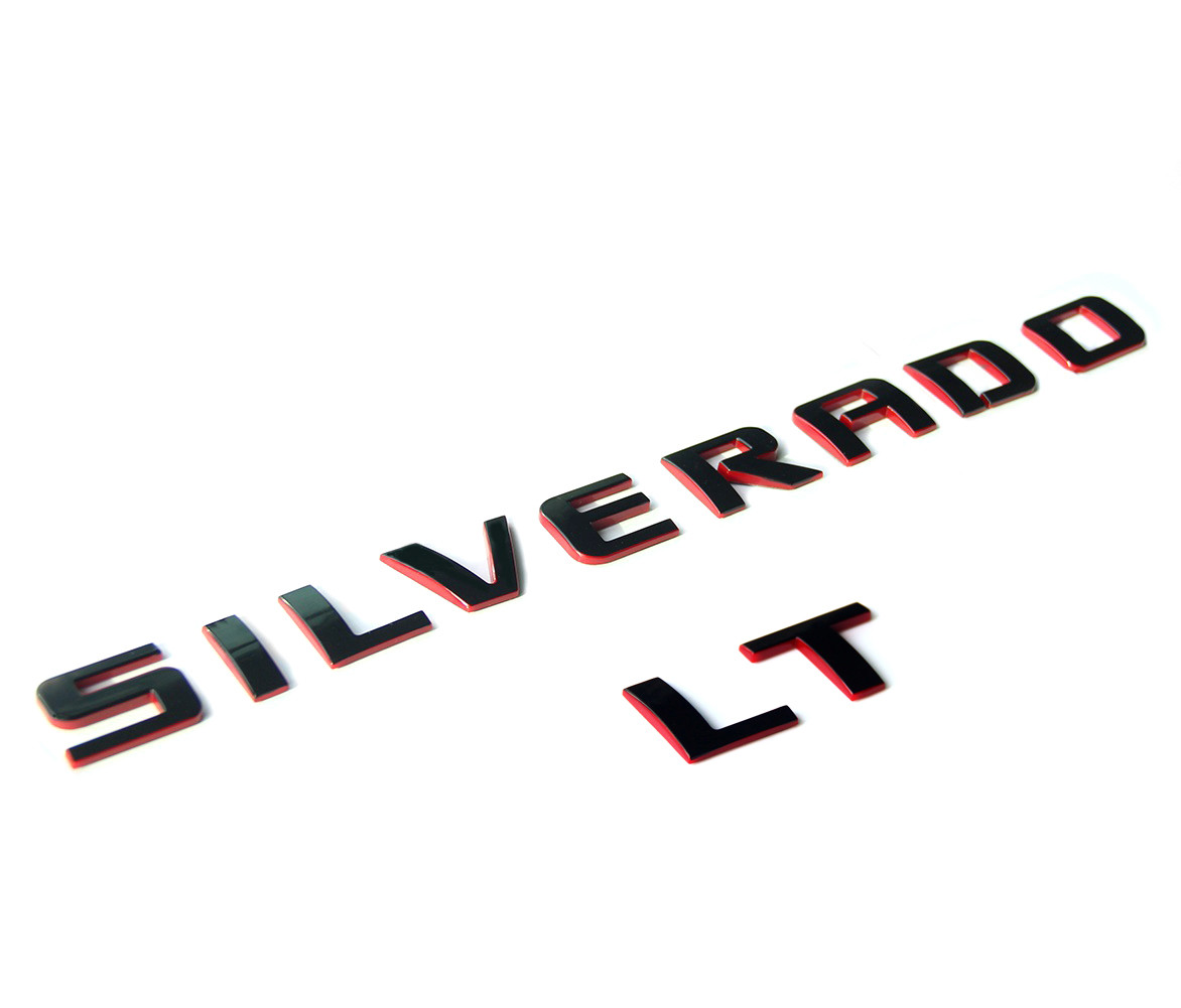 1x OEM SILVERADO LT Emblem Badge 1500 2500HD RedLine made for 2007-2018