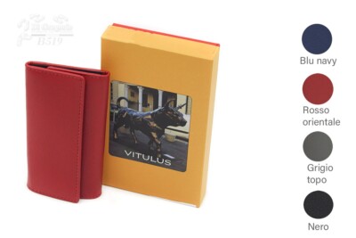 Schlüsselanhänger Herren Damen Buch Echtleder 6 Haken kurz und lang