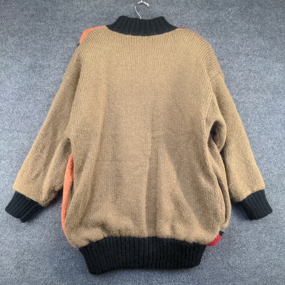 Cervelle Women's Acryclic Mohair Blend Cardigan Multi L Fall Leaf Pattern Knit - Image 2 of 4