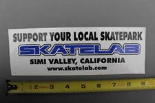 Skate Lab Simi Valley Skatepark Blue White OG GB9B Vintage Skateboarding STICKER