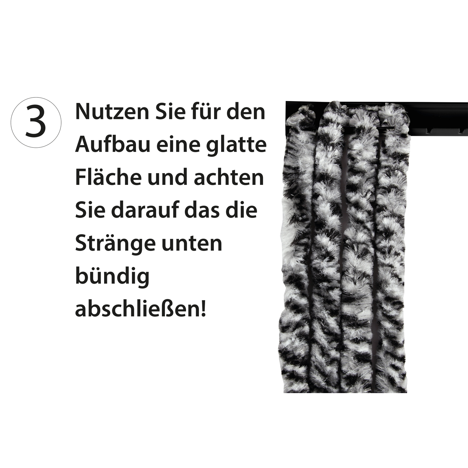 Tidyard Flauschvorhang – 100x220 Cm Türvorhang Mit Insektenschutz Und Wasserdichter Funktion