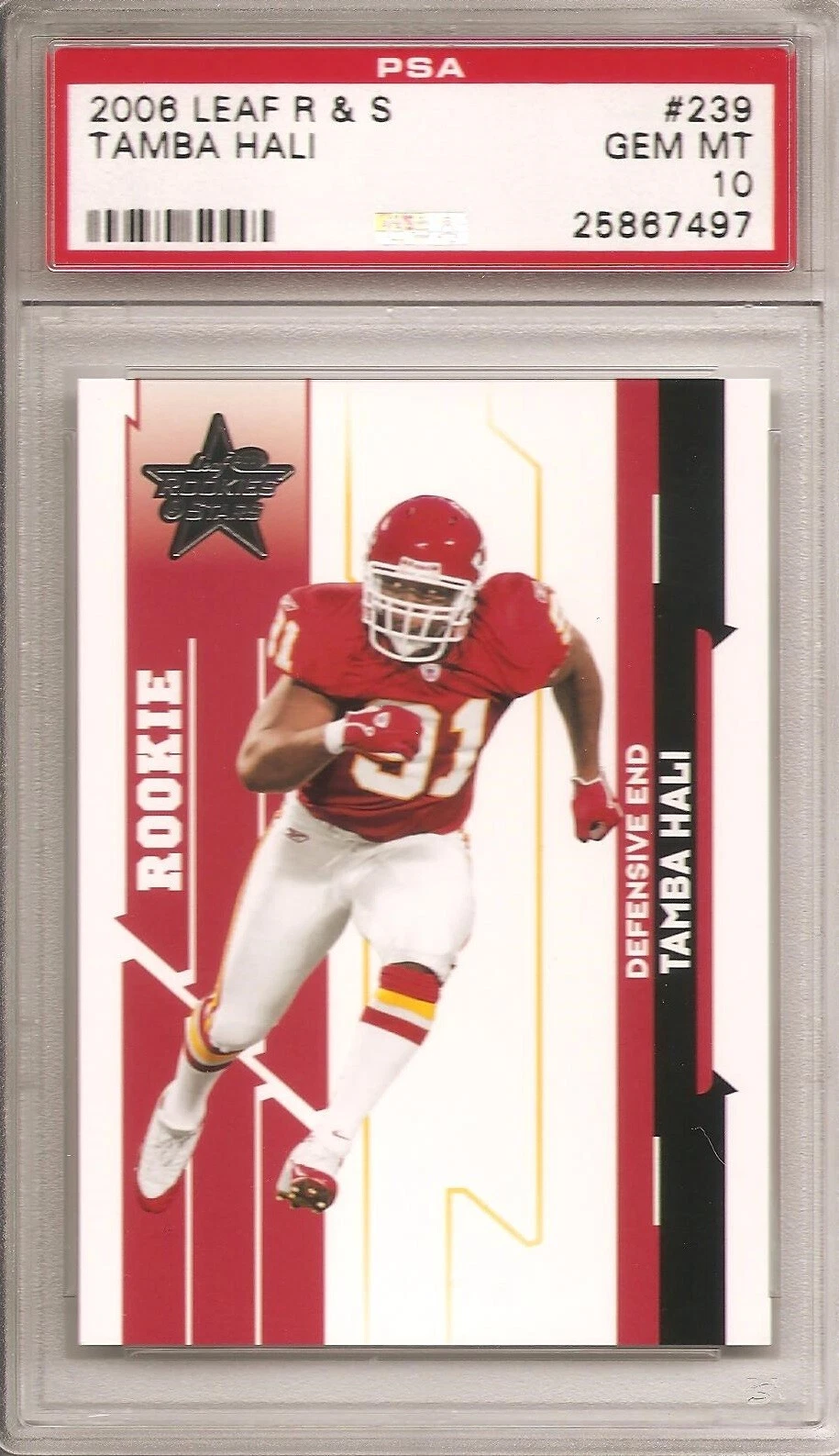 Tamba Hali Leaf Rookies & Stars #239 Base