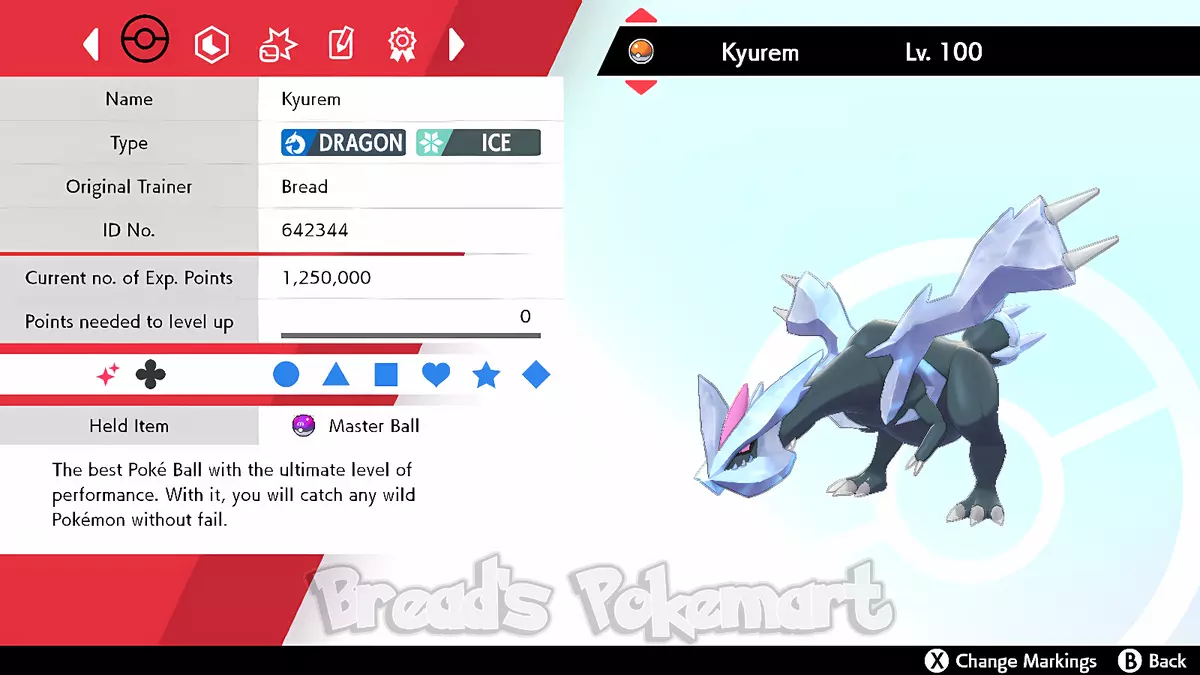 Pokemon Sword and Shield Ultra Shiny Zekrom 6IV-EV Trained