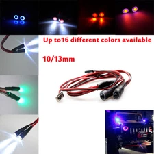 2 Leds 10mm/13mm Angel Eye LED Light Headlight Bulb for 1:10 RC Crawler Truck